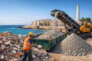 Detriti edilizia a Lecce