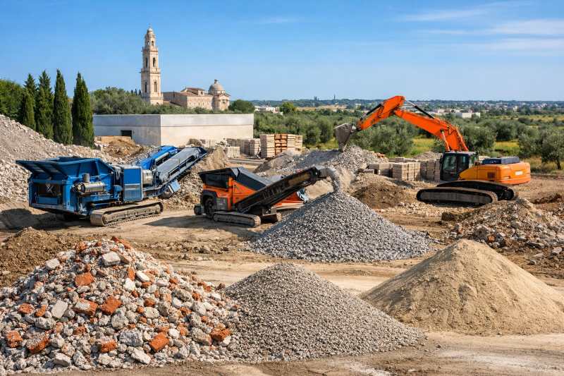 Impianto di smaltimento detriti a Lecce
