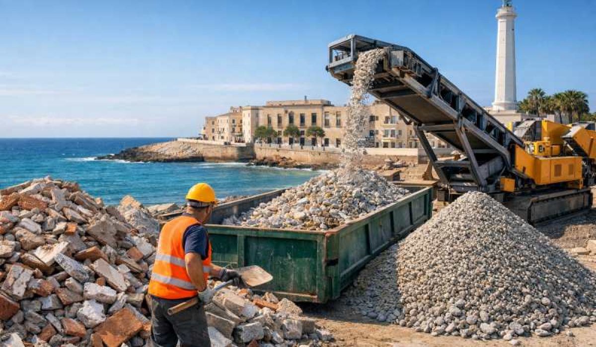 Detriti edilizia a Lecce